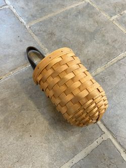 Longaberger Basket With Leather Strap