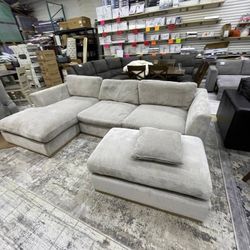 Soft Fabric Sectional Couch W Ottaman From Costco