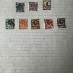 Spanish Guinea Group Of 8 Stamps Mint Hinge 1907-09
