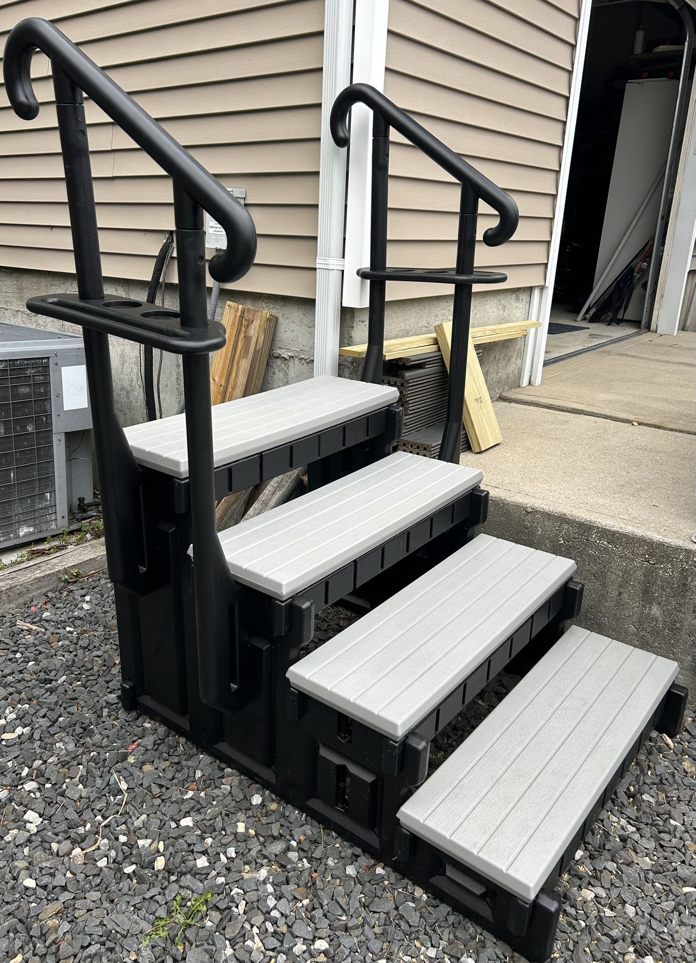 Confer Plastics 4 Step Signature Spa Steps (Grey)