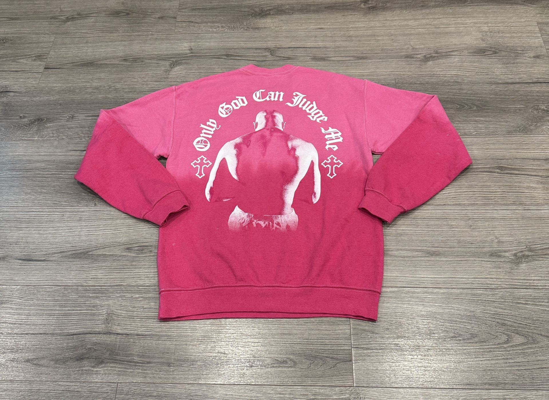 2pac “Only God Can Judge Me” Pink Tye Dye Fade Sweatshirt Women’s Size Small