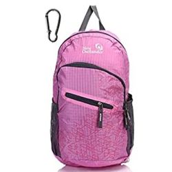 Pink Packable Handy Lightweight Travel Hiking Backpack Daypack