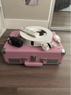 Pink Suitcase Record Player & CD Player