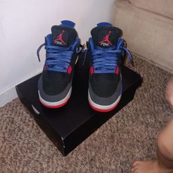 4 Retro Black Fire 🔥  Red Deep Royal Blue Noir Bleu 