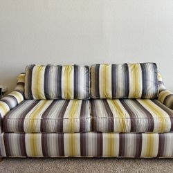 Comfy 2-Seater Striped Sofa – Great Condition!