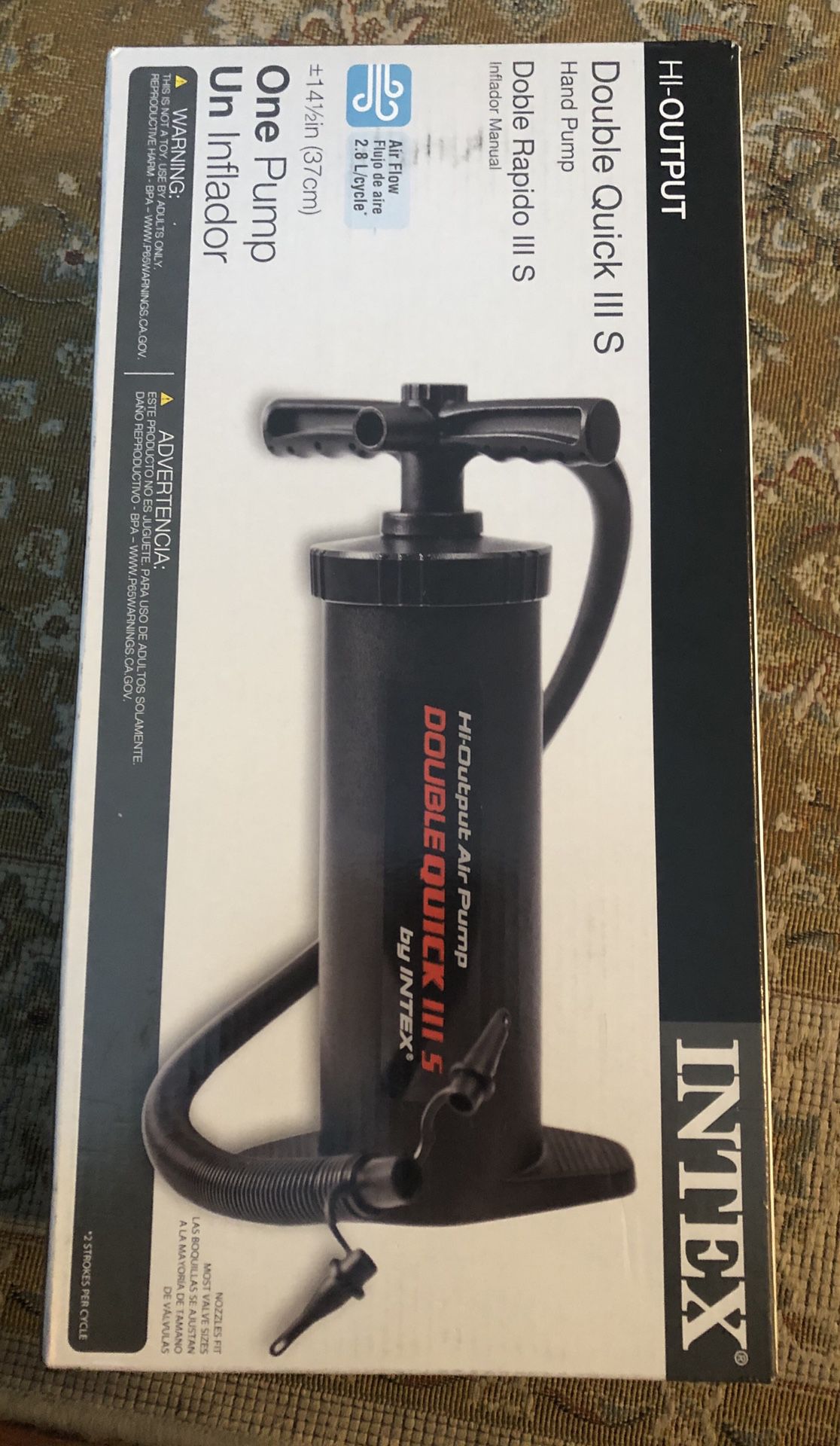 New Hand pump for air mattress and inflatables.
