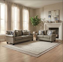 Brand New Cafe Brown Sofa And Love Seat