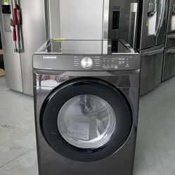 Samsung 7.5-cu ft Stackable Dryer (Fingerprint Resistant Black Stainless Steel) MXS 