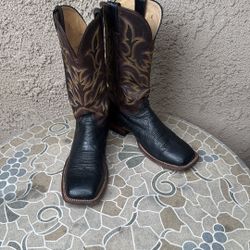  COWBOY BOOTS JUSTIN SMOOTH OSTRICH SIZE 9.5 MENS 