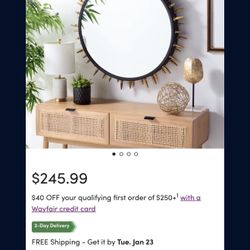 Mirror With Gold Spikes 