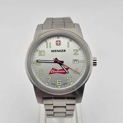 🦖Wenger Swiss Made "Budweiser" Edition Stainless Steel Watch (Ref. 0441.00)🦖