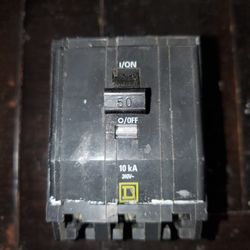 Square D 50amp 240volt 3phase Type Hacr Breaker 