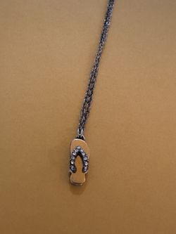 Brighton Starry Night Flip Flop Siver Crystal Pendant Pendant Necklace
