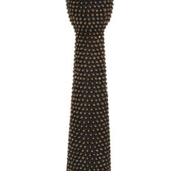 Ceramic Spiked Candle Holders -Elegant Black and Gold Decorative 16' Inch (Pair)