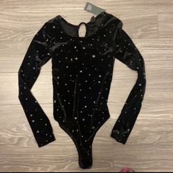 Wild fable velvety open back bodysuit. Xs