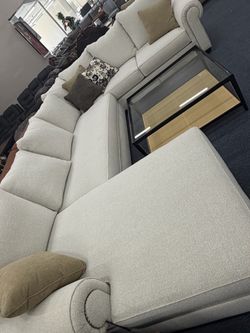Large Cream Fabric Sectional Sofa🛋️ NO CrEdIt Needed💰Same Day Delivery🚚
