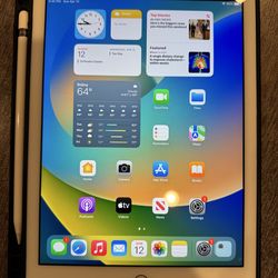 iPad 6th Gen 32GB + Apple Pencil + Case – Ready to Use