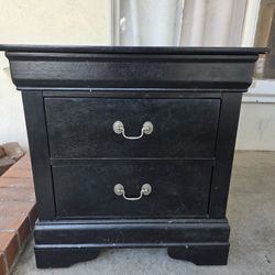 2 Black Nightstand Dressers