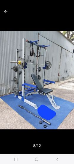 Pro HR600 Fitness Gear Squat rack / gym / gymnasio / Olympic Weight Plates / pesas / bench press / Power Rack / Fitness