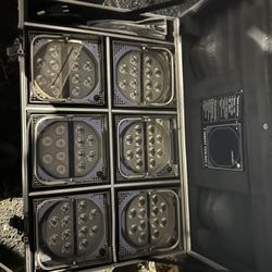 6 Chauvet Well Wireless Event LED Luminaire Stainless Steel with Charging Box 