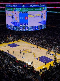 2 Tickets Lakers vs Warriors - Section 331 -Row 1 (Front Row).  Near Aisle