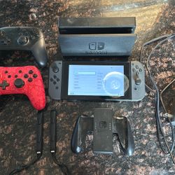 Nintendo Switch With Controllers 