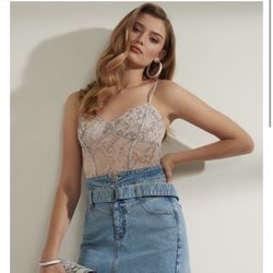 Guess Ive Printed Mesh Bodysuit