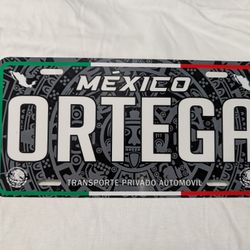 Ortega Mexico Plate aluminum Plate Mexican Mexico Ortega