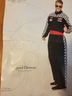 Man car racer Halloween costume w/extra stuff