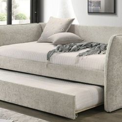 Brand New Beige Twin Size Daybed w Trundle Bed 