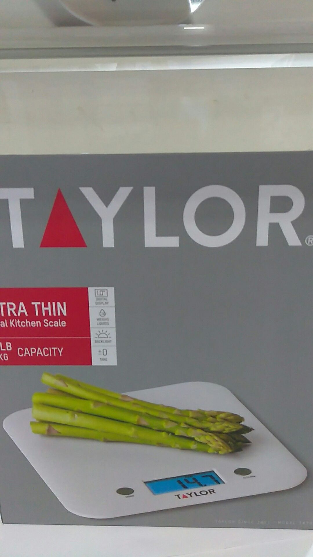 Taylor ultra thin digital kitchen scale 11 lb capacity