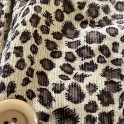 Cord Animal Print Jacket For Girl