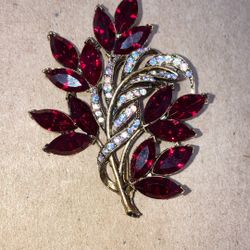 WEISS - Vintage Mid-Century Floral Brooch 
