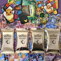 Pokemon Card GOLD Pack of 100 CARDS + BINDERS + SLEEVES + COINS & MORE - BUNDLE