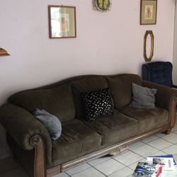 Delivery Available If You Can Unload , Couch Brown Microfiber 