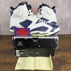 NEW Vintage Air Jordan 6 Retro+ Olympic 2000 Size 12.5 136038-461 Men’s Shoes OG Rare