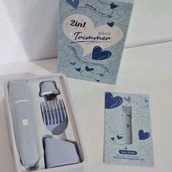 Painless 2-in-1 Bikini Trimmer & Electric Razor - Waterproof & Rechargeable