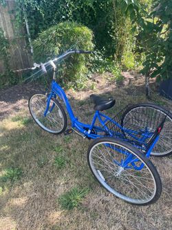 Folding Adult Tricycle, 1-Speed Three Wheel Bicycle ,
