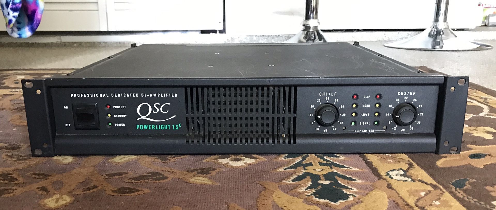 Used. QSC POWERLIGHT PL-1.5x Professional Dedicated BI-Amplifier