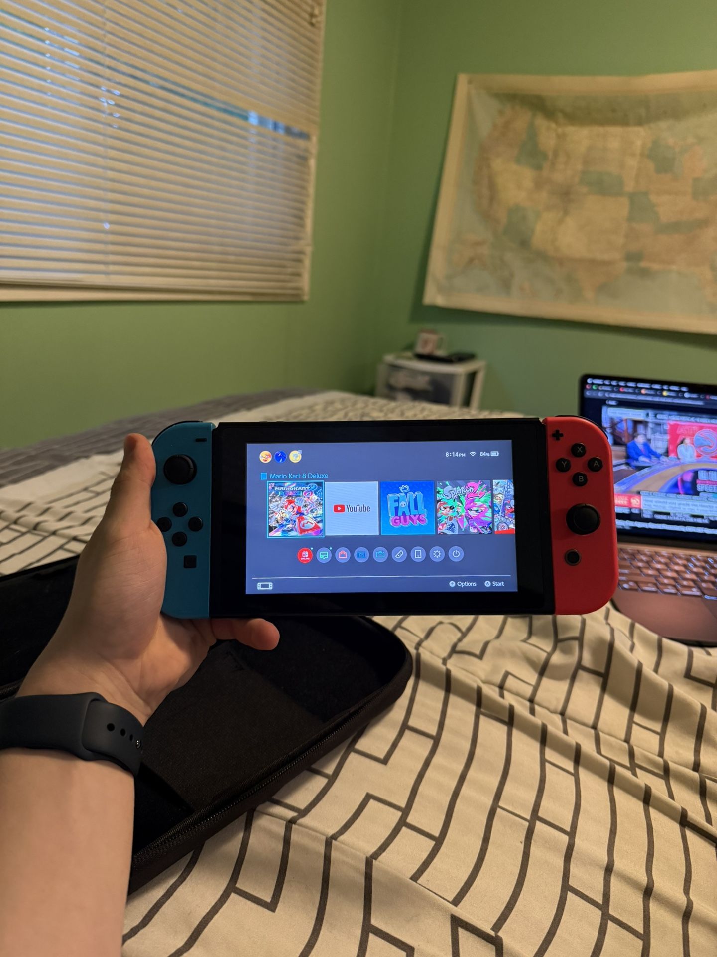 Nintendo Switch Console - Includes Case, Dock, OG Charger and Joycon Grip