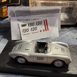 1/18 scale die, cast maisto 550 spider James Dean, with decals. Asking $35