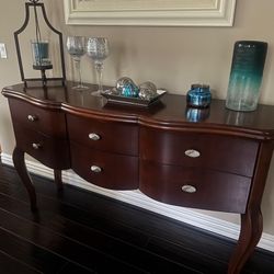 Solid Cherry Wood Buffet Table 