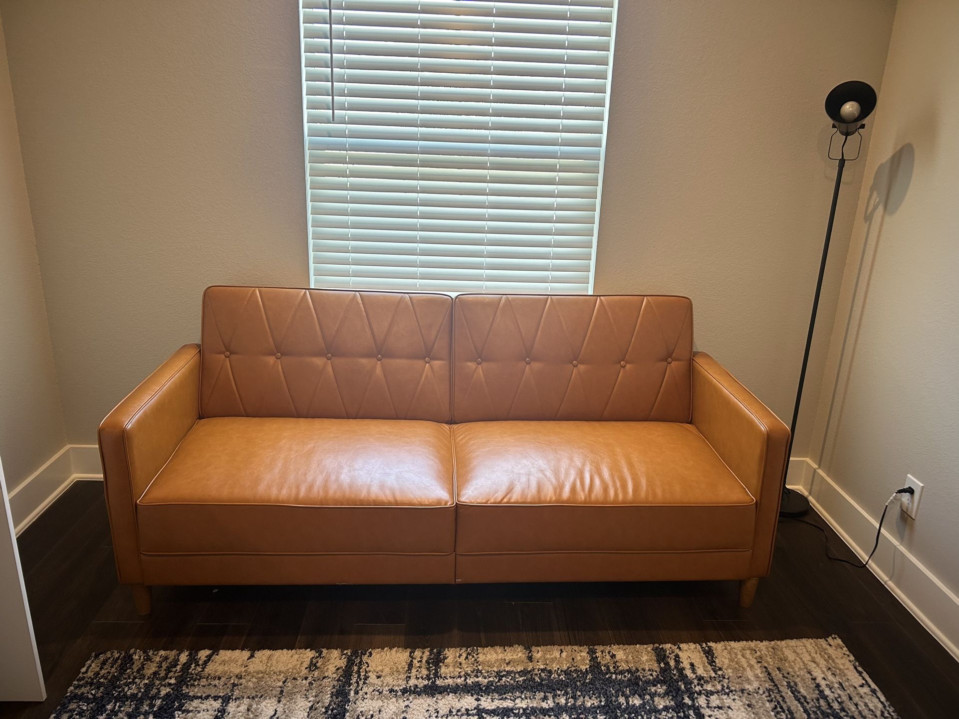 Faux Leather Futon