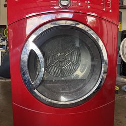 Red GE Dryer