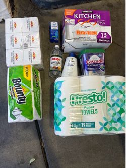 Bulk Household Essentials Lot - Kirkland, Cascade, Bounty, Red Bull & More!