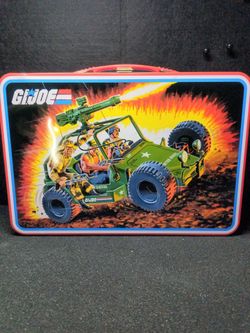 GI Joe lunch box and pops and pins