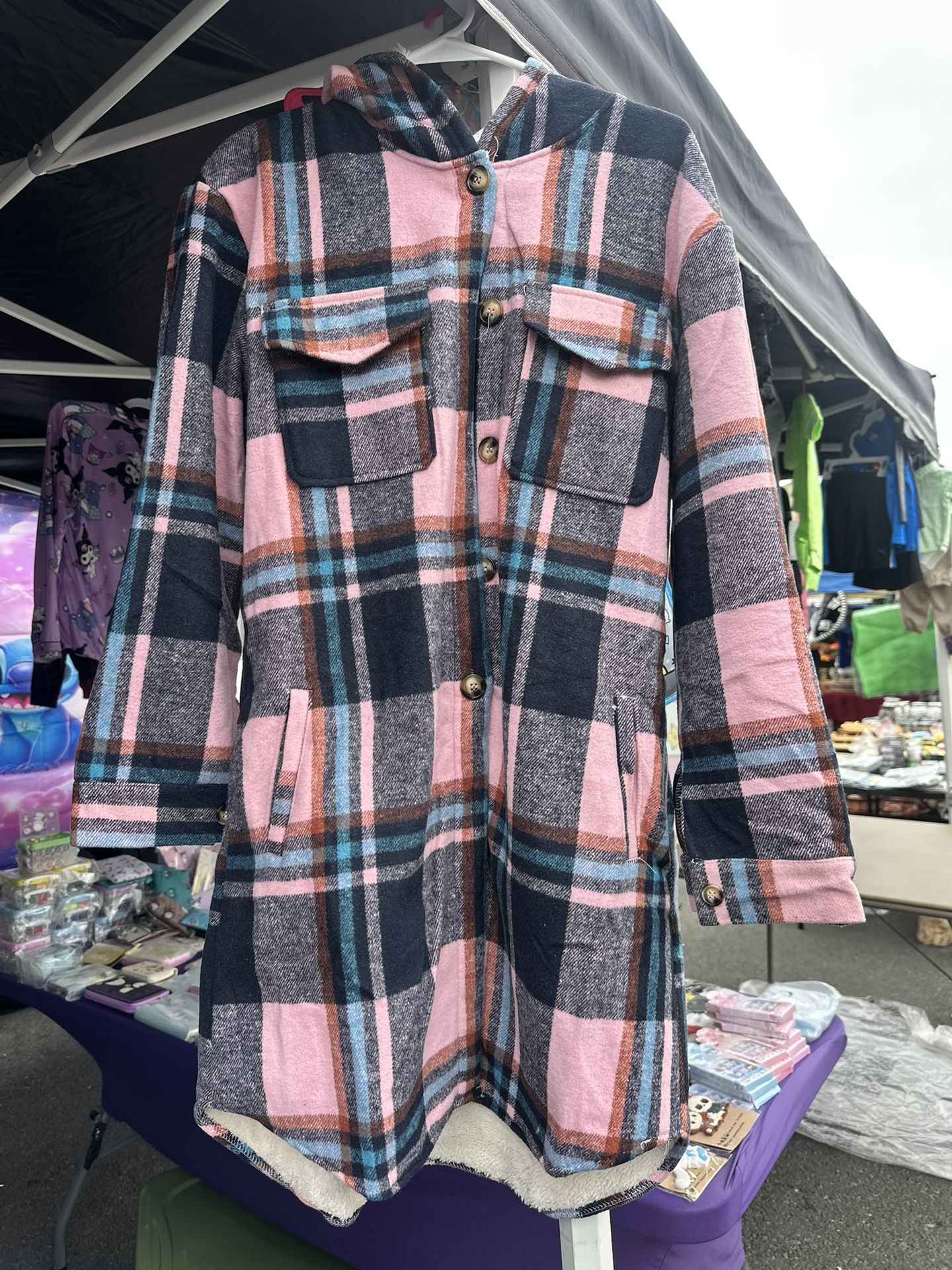 New Women  Long Warm With Hoodie 2 Colors Available $25 Each size S,M,L,XL