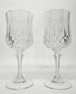 Pair of Crystal Wine Glasses