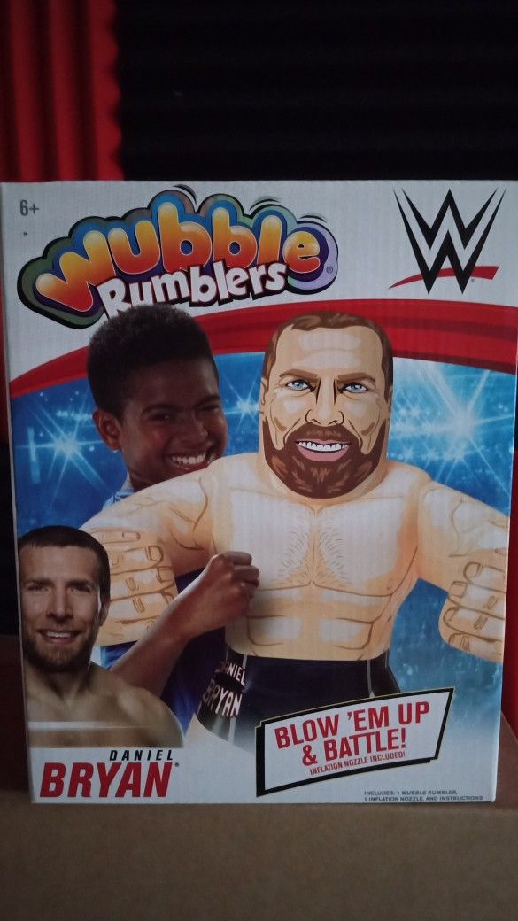 Wubble Rumblers WWE DANIEL BRYAN WRESTLING Inflatable Blow Up Figure NIB 3 Feet Tall