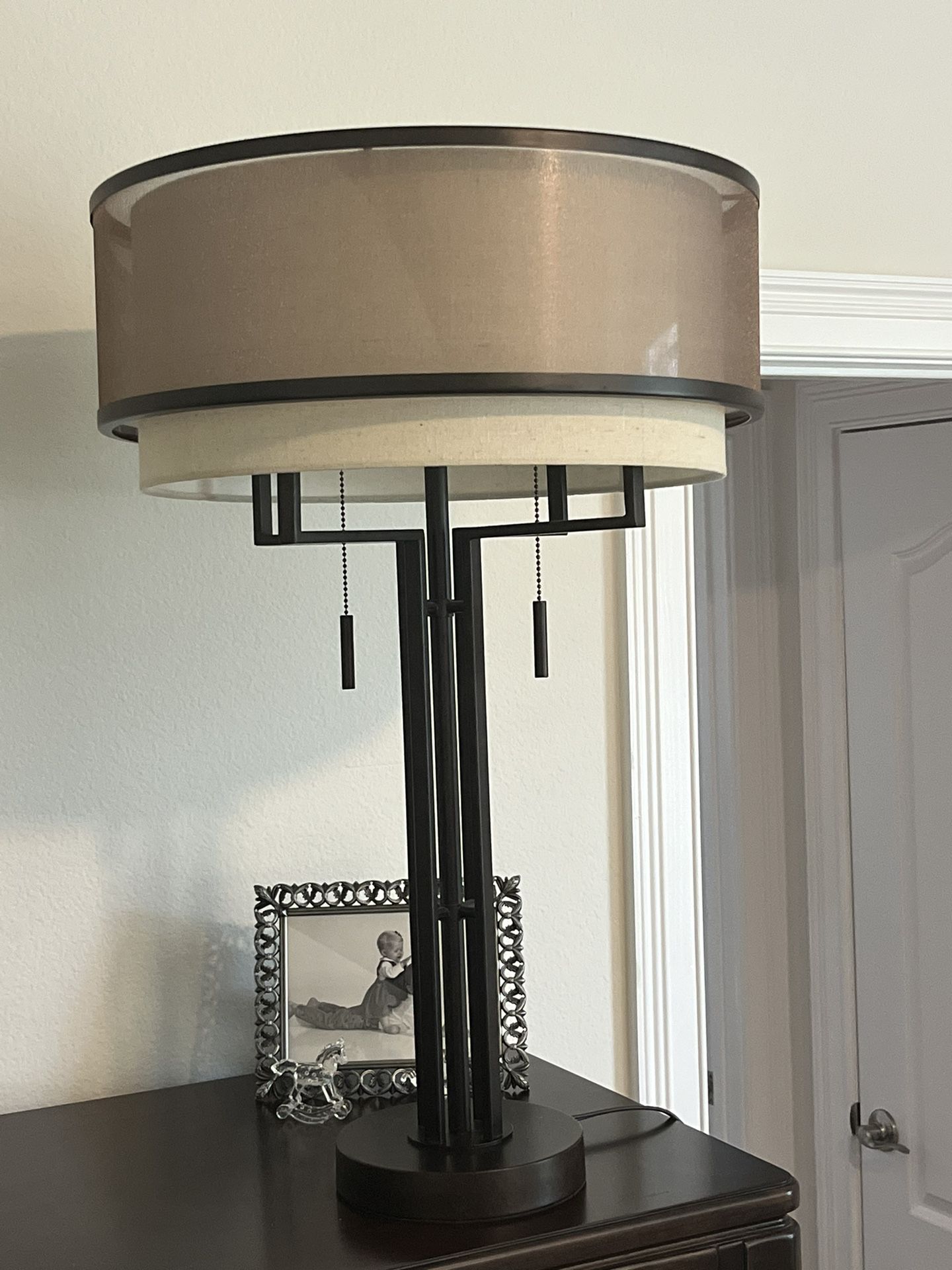 Franklin Iron Works Table Lamp & Floor Lamp